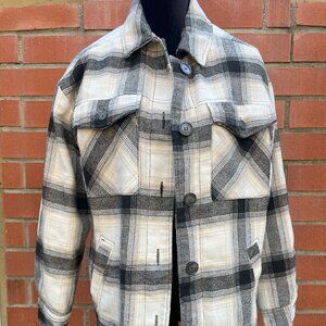 Plaid Sherpa-Lined Flannel Jacket
